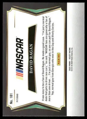 2025 Panini Select Racing David Ragan #181 Racing - Racing Card Single