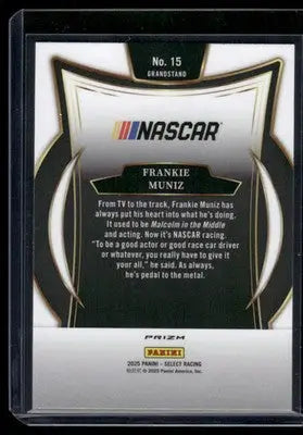 2025 Panini Select Racing Frankie Muniz #15 Prizm RC Racing - Racing Card Single