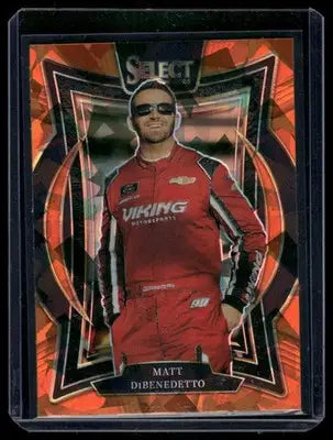 2025 Panini Select Racing Matt DiBenedetto #19 Orange Flash Prizm Auto Racing - Racing Card Single