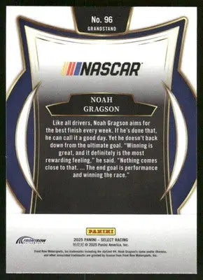 2025 Panini Select Racing Noah Gragson #96 Grandstand Racing - Racing Card Single