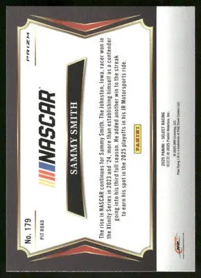 2025 Panini Select Racing Sammy Smith #179 Prizm Racing - Racing Card Single