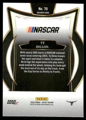 2025 Panini Select Racing Ty Dillon #70 Grandstand Racing - Racing Card Single