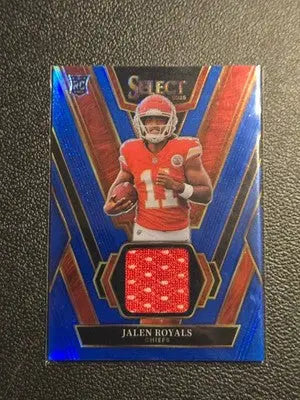 2025 Panini Select #RSW-JRS Jalen Royals Rookie Swatches Blue Prizm