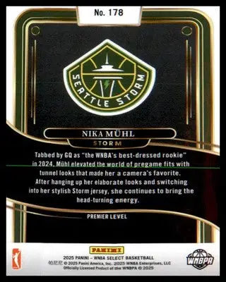 2025 Panini Select WNBA #178 Nika Muhl - Basketball Card Single