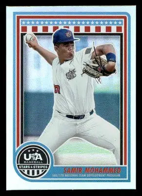 2025 Panini Stars and Stripes USA Baseball #107 Samir Mohammed - Baseball Card Single