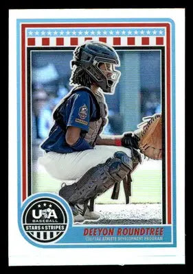 2025 Panini Stars and Stripes USA Baseball #124 Deeyon Roundtree - Baseball Card Single
