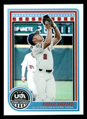 2025 Panini Stars and Stripes USA Baseball #128 Rookie Shepard - Baseball Card Single
