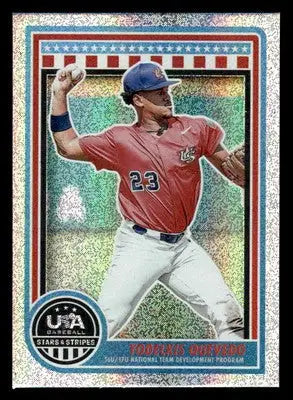 2025 Panini Stars and Stripes USA Baseball #132 Yodelkis Quevedo Opening Day - Baseball Card Single