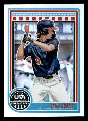 2025 Panini Stars and Stripes USA Baseball #163 Cruz Adams - Baseball Card Single