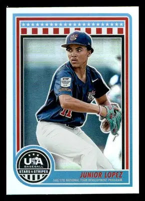 2025 Panini Stars and Stripes USA Baseball #164 Junior Lopez - Baseball Card Single