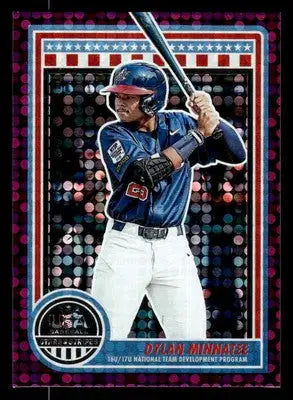 2025 Panini Stars and Stripes USA Baseball #188 Dylan Minnatee Purple #/99 - Baseball Card Single