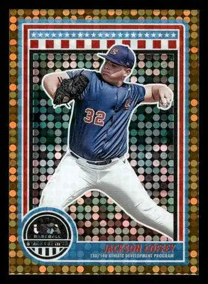 2025 Panini Stars and Stripes USA Baseball #194 Jackson Coffey Orange #/75 - Baseball Card Single