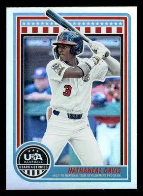2025 Panini Stars and Stripes USA Baseball #197 Nathaneal Davis - Baseball Card Single
