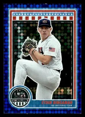 2025 Panini Stars and Stripes USA Baseball #28 Ethin Bingaman Blue #/149 - Baseball Card Single