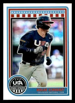 2025 Panini Stars and Stripes USA Baseball #68 Nolan Schubart - Baseball Card Single