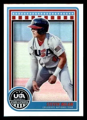 2025 Panini Stars and Stripes USA Baseball #69 Steven Milam - Baseball Card Single