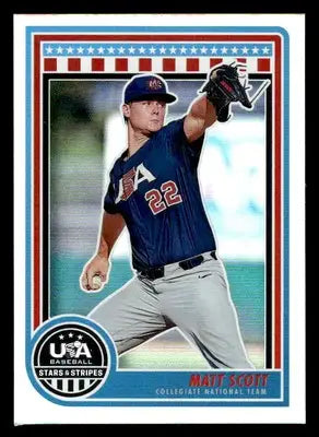 2025 Panini Stars and Stripes USA Baseball #78 Matt Scott - Baseball Card Single