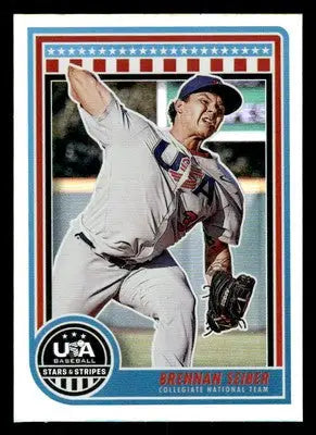2025 Panini Stars and Stripes USA Baseball #9 Brennan Seiber - Baseball Card Single