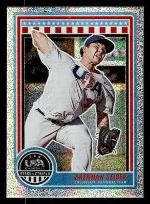 2025 Panini Stars and Stripes USA Baseball #9 Brennan Seiber Opening Day - Baseball Card Single