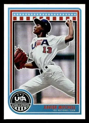 2025 Panini Stars and Stripes USA Baseball #92 Xavier Mitchell - Baseball Card Single