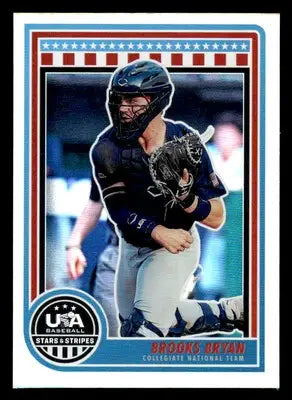 2025 Panini Stars and Stripes USA Baseball #94 Brooks Bryan - Baseball Card Single