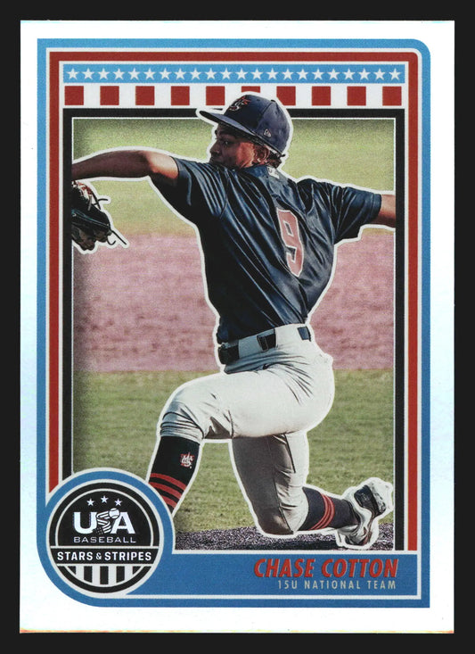 2025 Panini Stars & Stripes USA Baseball #11 Chase Cotton 15U National Team - Baseball Card Single