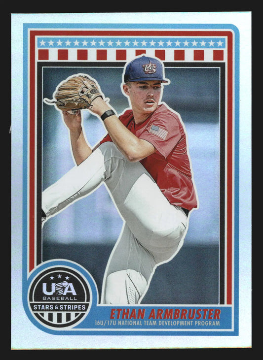 2025 Panini Stars & Stripes USA Baseball #139 Ethan Armbruster 16U/17U NTDP - Baseball Card Single