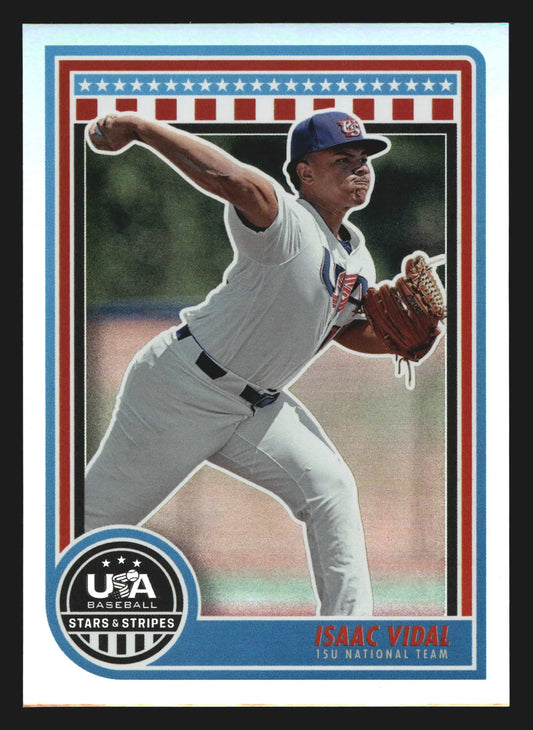 2025 Panini Stars & Stripes USA Baseball #18 Isaac Vidal 15U - Baseball Card Single