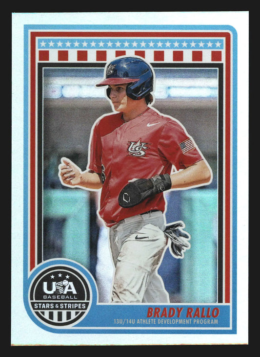 2025 Panini Stars & Stripes USA Baseball #181 Brady Rallo 13U/14U ADP - Baseball Card Single