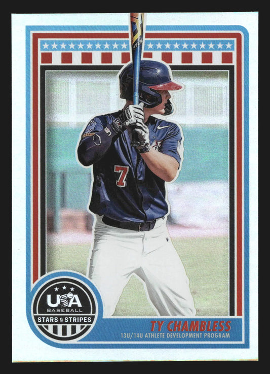 2025 Panini Stars & Stripes USA Baseball #183 Ty Chambless 13U/14U ADP - Baseball Card Single