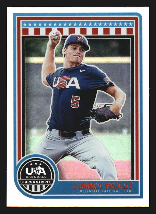 2025 Panini Stars & Stripes USA Baseball #41 Dominic Voegele Collegiate - Baseball Card Single