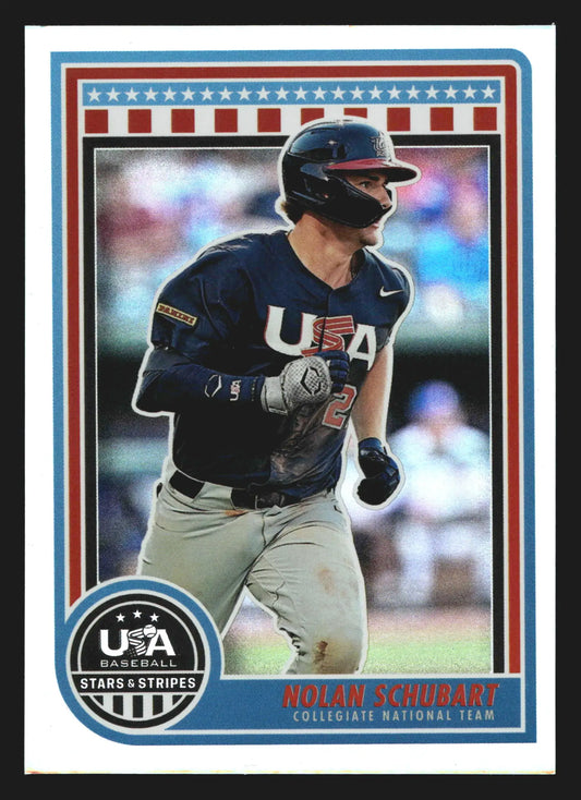 2025 Panini Stars & Stripes USA Baseball #68 Nolan Schubart Team USA - Baseball Card Single