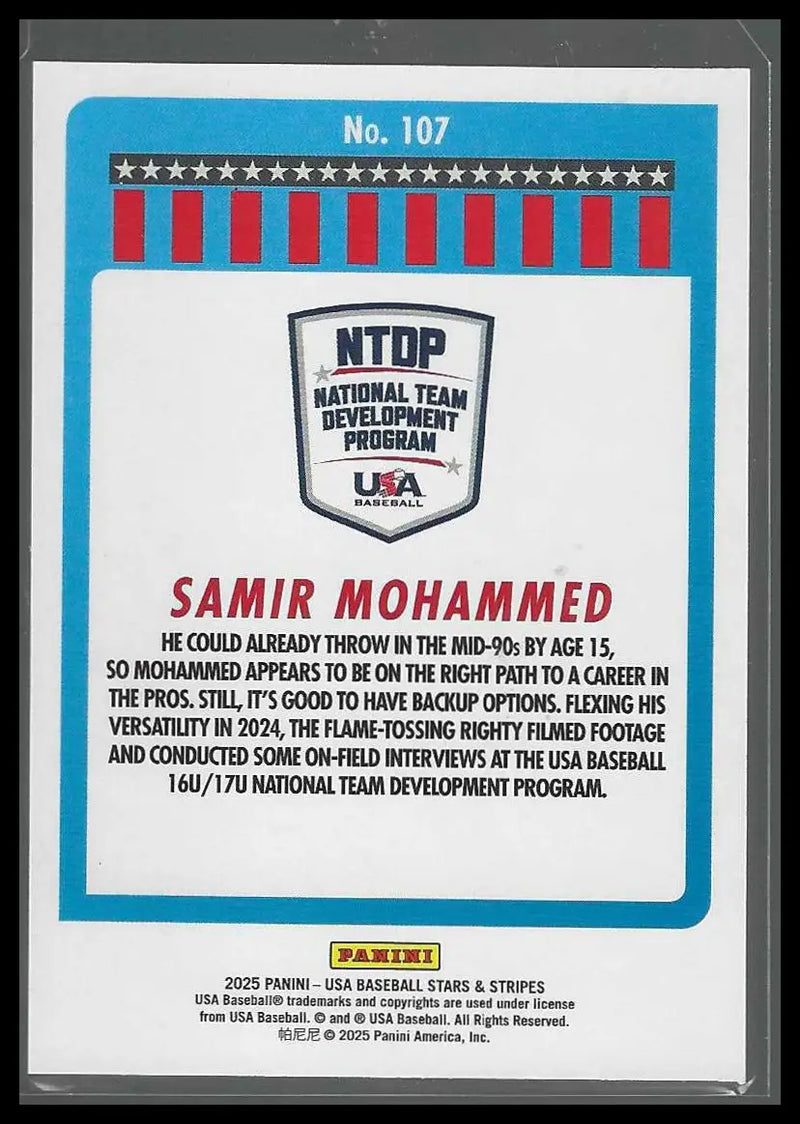 2025 Panini Stars & Stripes USA Baseball Speckle #189 Kingston Monette - Baseball Card Single