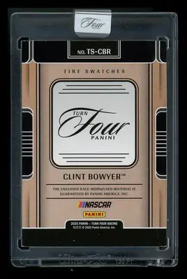 2025 Panini Turn Four Clint Bowyer #TS-CBR 31/49 Tire Swatch Racing - Racing Card Single