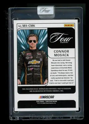 2025 Panini Turn Four Connor Mosack #MA-CMK 25/99 Autograph Memorabilia Racing - Racing Card Single