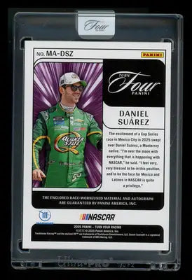 2025 Panini Turn Four Daniel Suárez #MA-DSZ Autograph 36/49 Memorabilia Racing - Racing Card Single