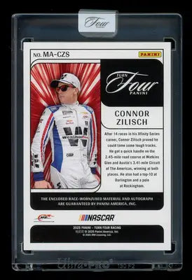 2025 Panini Turn Four Racing Connor Zilisch #MA-CZS Autograph Patch RC 21/49 - Racing Card Single