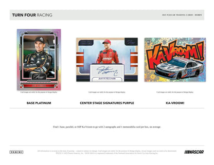 2025 Panini Turn Four Racing Hobby Box | Columbia Sports Cards - Sports Card Hobby Boxes