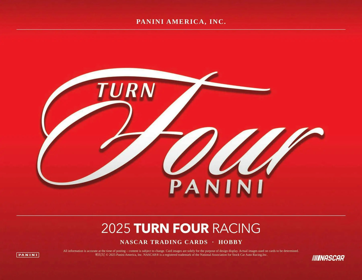2025 Panini Turn Four Racing Hobby Box | Columbia Sports Cards - Sports Card Hobby Boxes