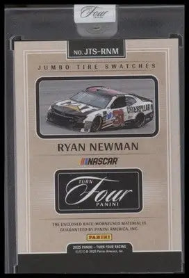 2025 Panini Turn Four Ryan Newman #JTS-RNM Jumbo Tire Swatches Gold #/10 - Racing Card Single