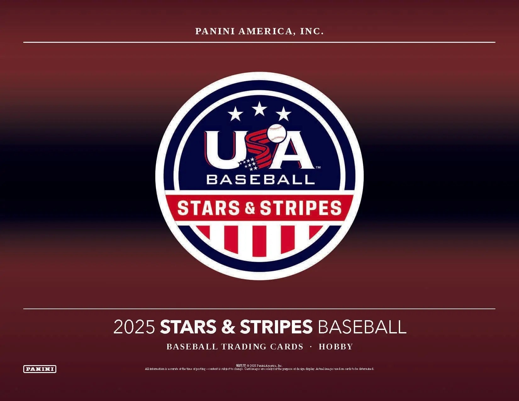 2025 Stars & Stripes baseball card from Panini USA Collegiate National Team product
