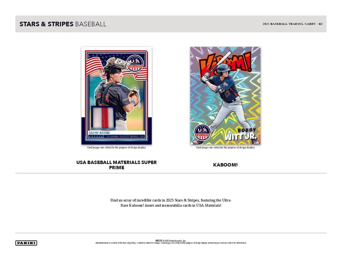 2025 Panini USA Baseball Stars & Stripes Hobby Hybrid H2 Box - Sports Cards - Baseball Sealed