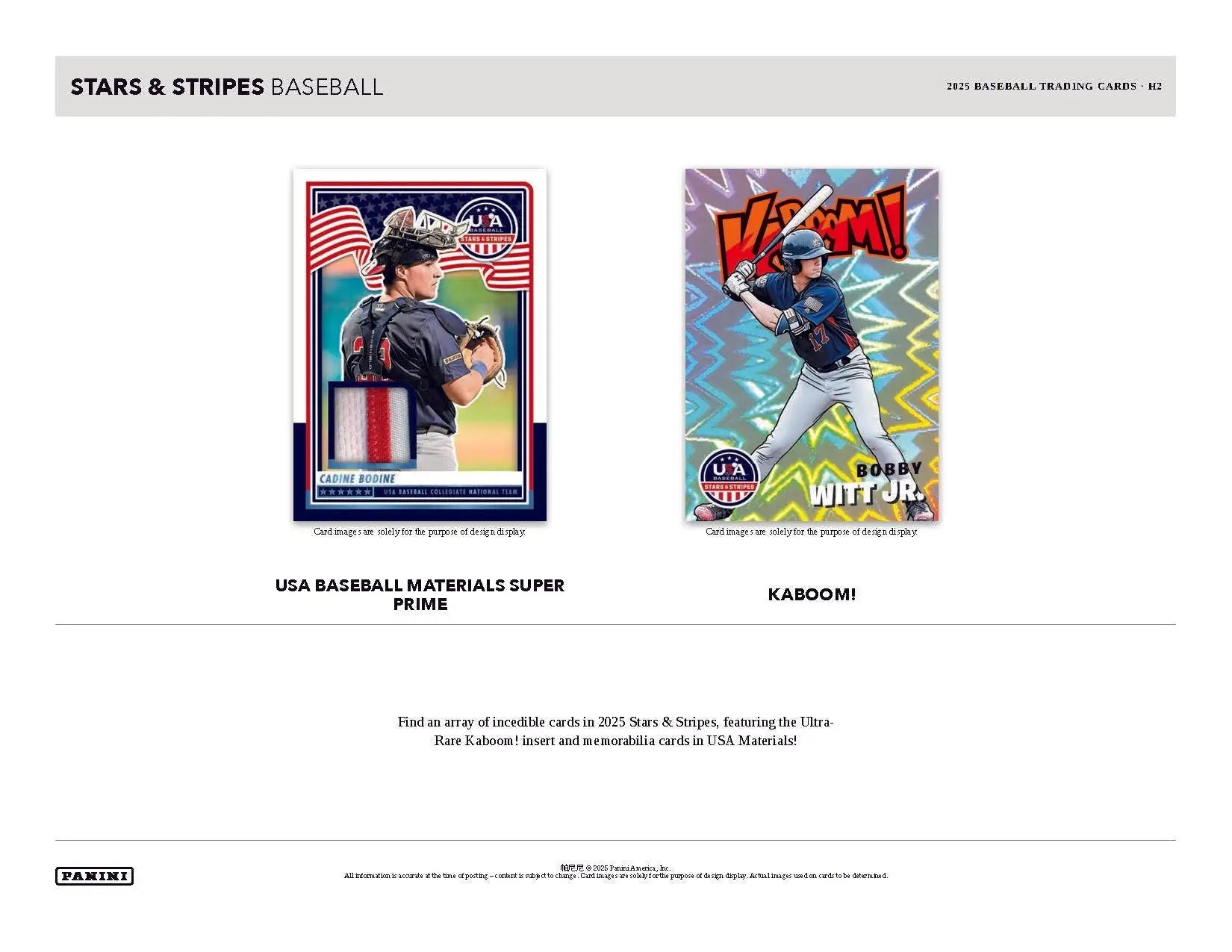 2025 Panini USA Baseball Stars & Stripes Hobby Hybrid H2 Box - Sports Cards - Baseball Sealed
