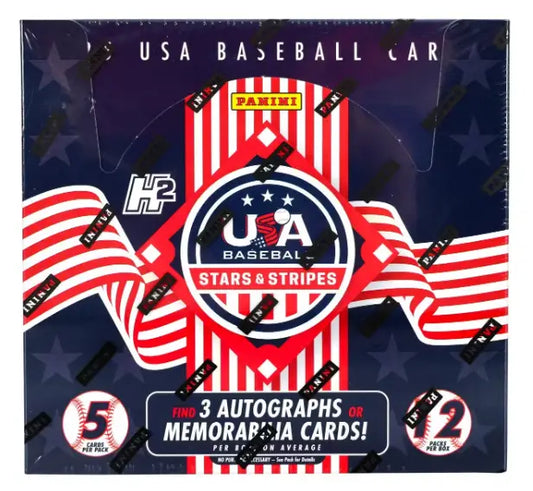 2025 Panini USA Stars and Stripes Baseball H2 Box with USA Baseball National Team trading cards