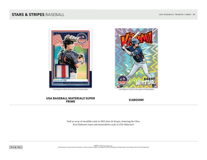 2025 Panini USA Stars & Stripes Baseball H2 Box - Sports Card Hobby Boxes