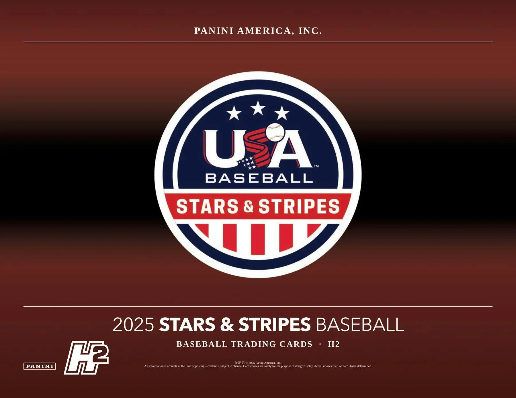 2025 Panini USA Stars & Stripes Baseball H2 Box - Sports Card Hobby Boxes
