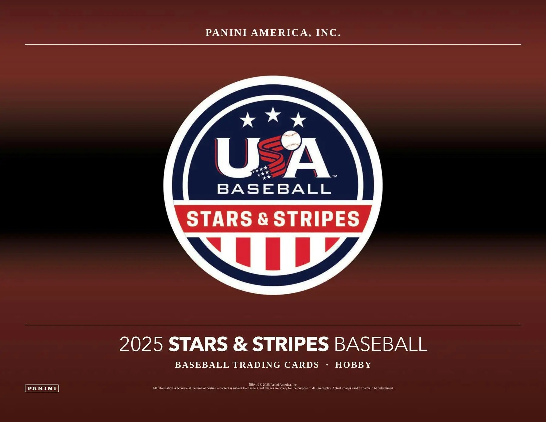 2025 Panini USA Stars & Stripes Baseball Hobby Box - Sports Card Hobby Boxes