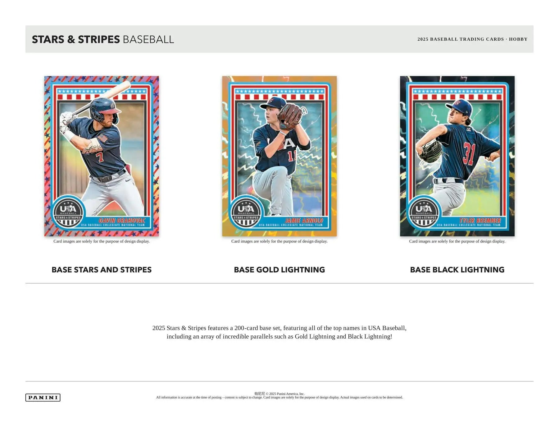 2025 Panini USA Stars & Stripes Baseball Hobby Box - Sports Card Hobby Boxes