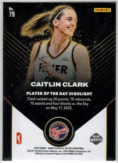 2025 Panini WNBA Player of the Day Base Card 79 Caitlin Clark - Basketball Card Single