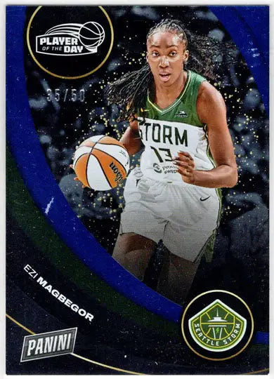 2025 Panini WNBA Player of the Day Blue Parallel Card 34 Ezi Magbegor 35/50 - Basketball Card Single